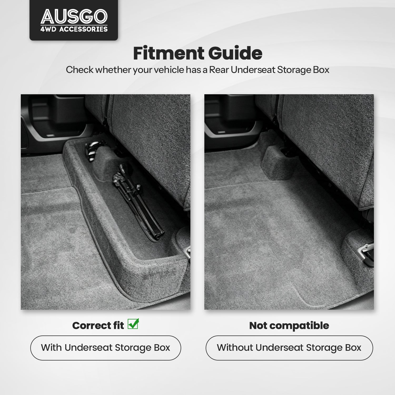 Car Floor Mats for Chevrolet Silverado T1 Series 2020-Onwards (WITH Rear Underseat Storage Box)