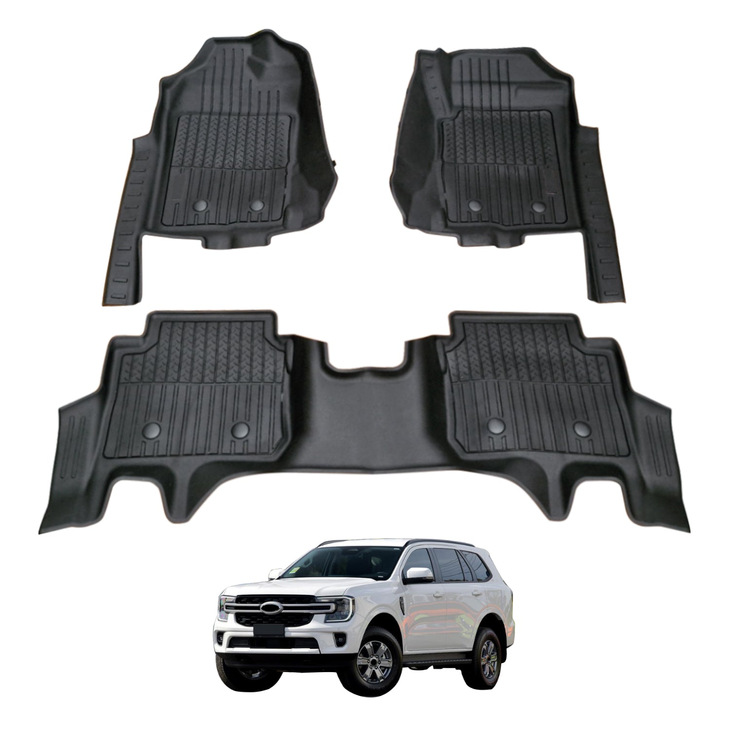 7D Injection Floor Mats for Ford Everest Next-Gen 2022-Onwards