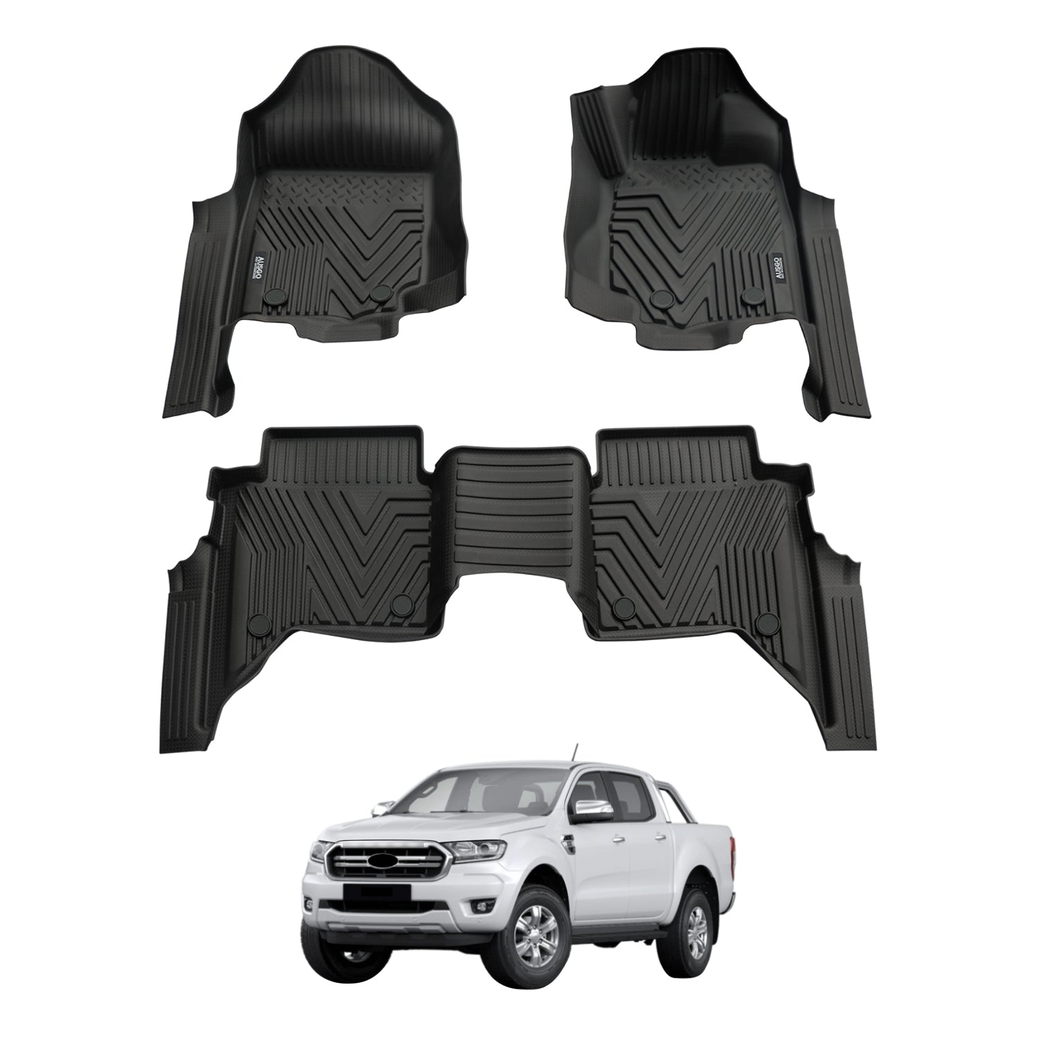 Injection Car Floor Mats for Ford Ranger PX PX2 PX3 2011-2022