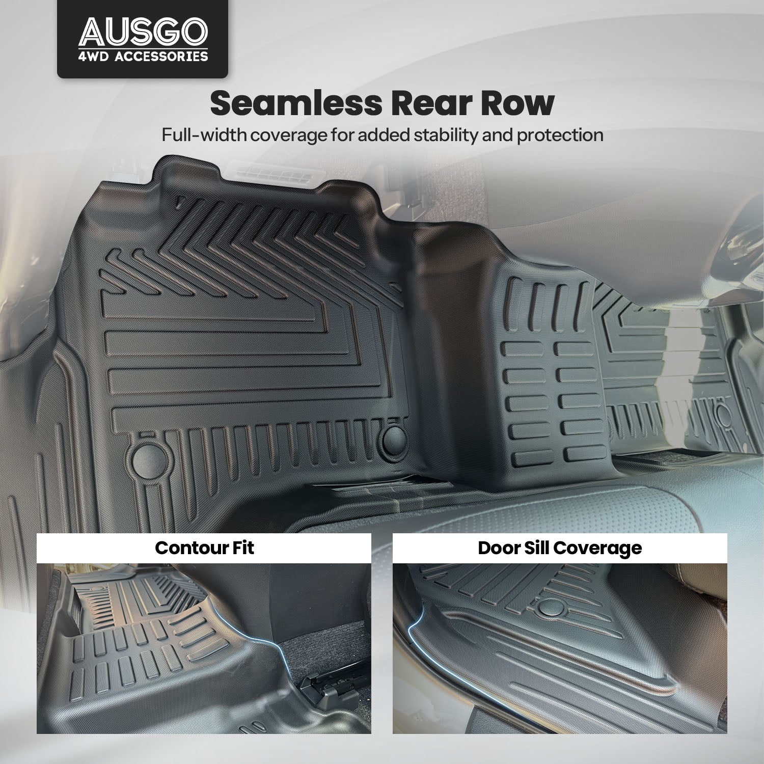 Car Floor Mats for Toyota Hilux Dual Cab 48V Hybrid 2024-Onwards (Auto Trans)