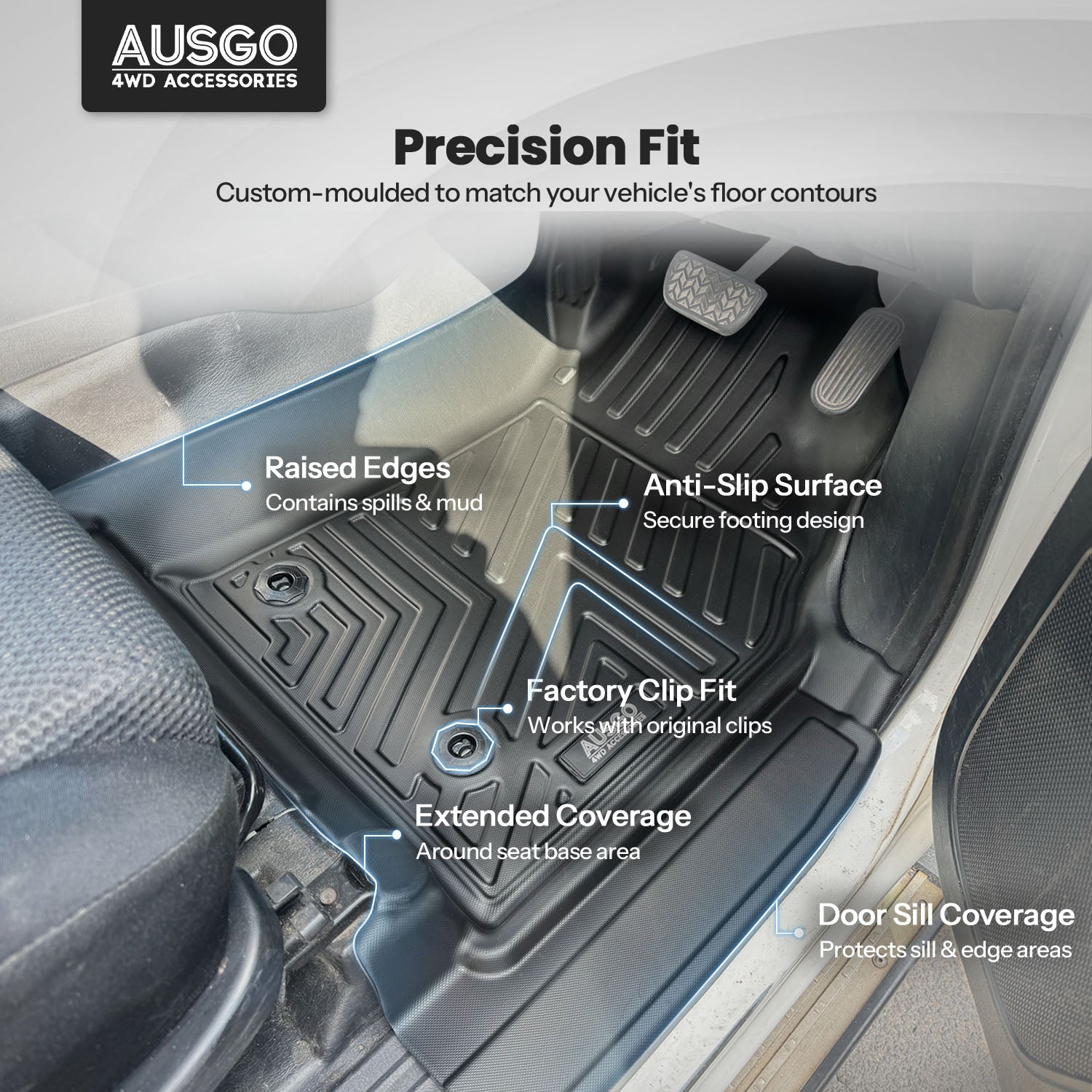 Car Floor Mats for Toyota Hilux 2005-2015