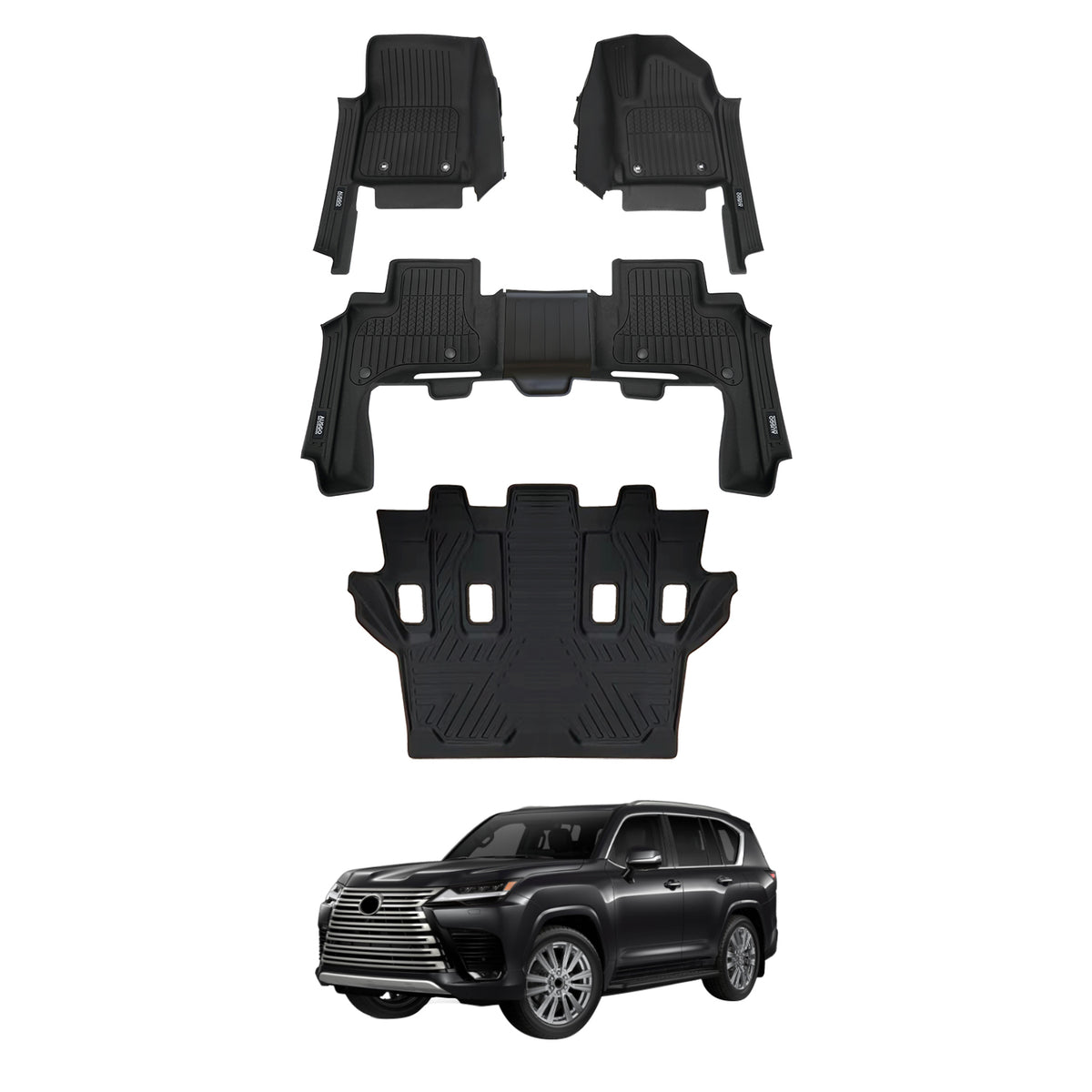 Injection Car Floor Mats for Lexus LX Series LX500d LX600 2021-Onwards