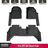 7D Injection Floor Mats for Mazda BT-50 BT50 Dual Cab 2020-Onwards