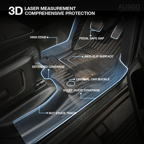 5D Car Floor Mats for RAM 1500 DT Series Crew Cab 2020-2024