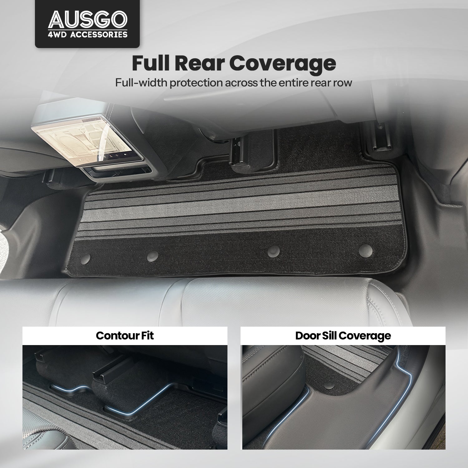 Dual-Layer Car Floor Mats for Tesla Model Y Juniper 2025-Onwards