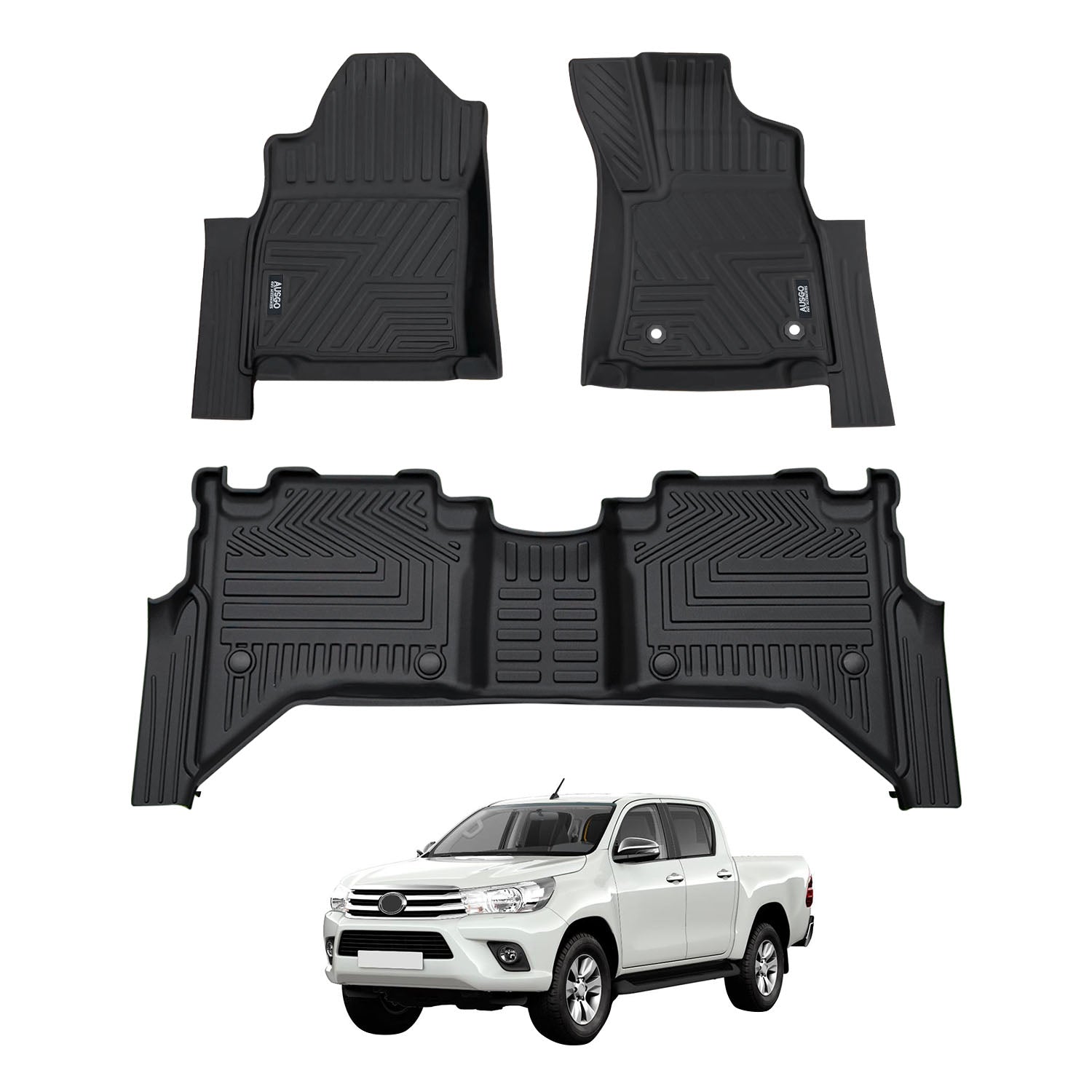 Car Floor Mats for Toyota Hilux 2015-2025 (Auto Trans)