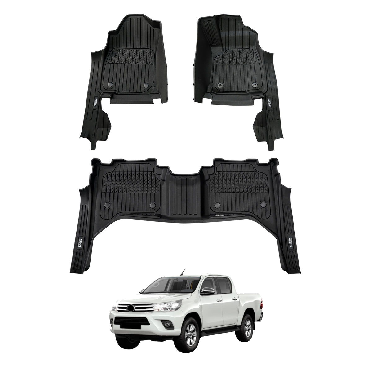 Pre-order Injection Car Floor Mats for Toyota Hilux Dual Cab 2015-2025