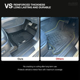5D Injection Floor Mats for Toyota Hilux Dual Cab 2015-Onwards Auto Trans