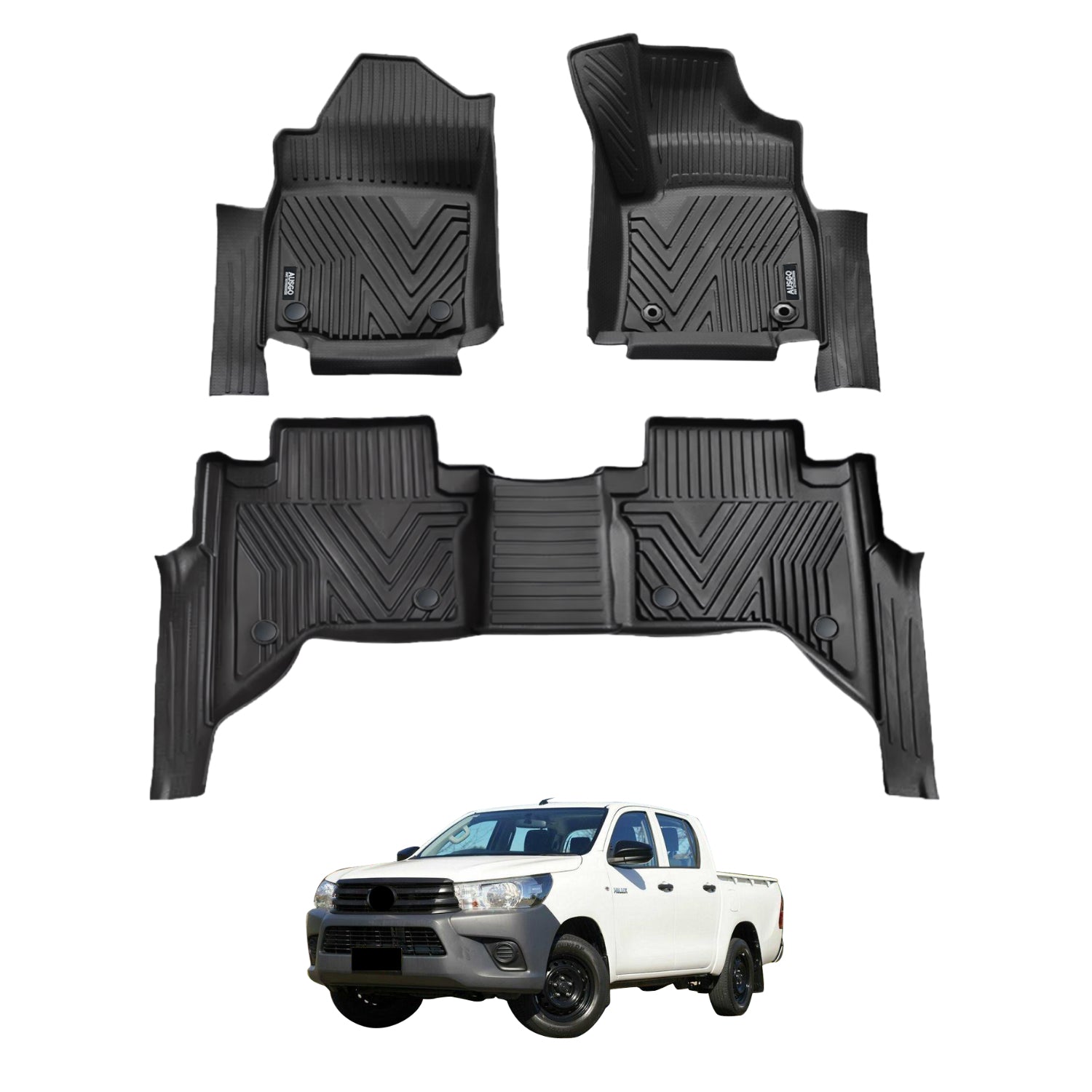 Toyota Hilux 2015-Onwards Injection Car Floor Mats (Auto Trans)