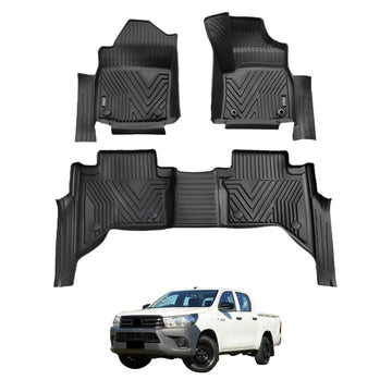 Injection Car Floor Mats for Toyota Hilux 2015-2025 (Auto Trans)