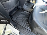5D Injection Floor Mats + Black Door Sill Protector for Toyota Hilux Auto Dual Cab 2015-Onwards