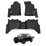 PRE-ORDER 5D Car Floor Mats for Toyota Hilux Dual Cab 48V Hybrid 2024-Onwards