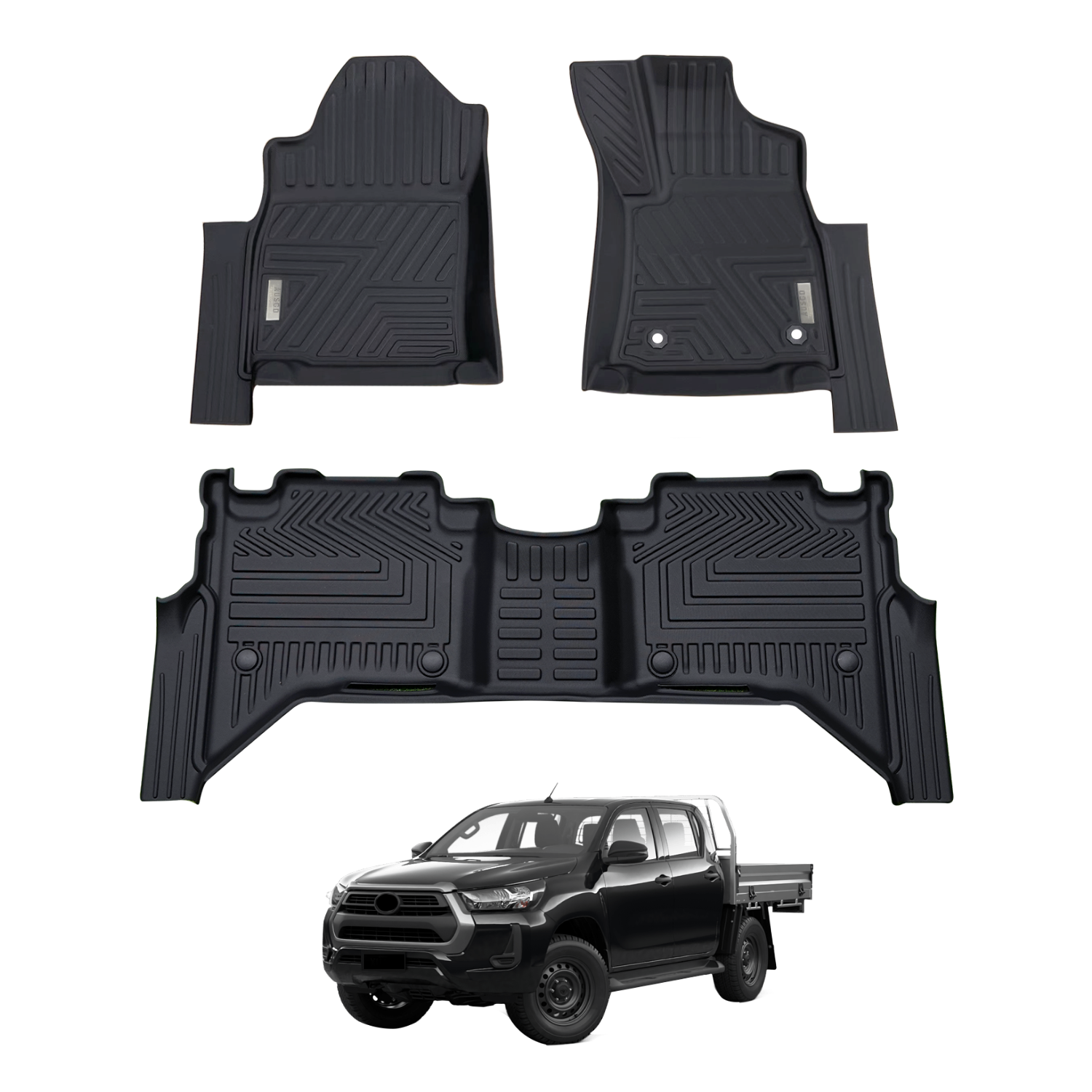 Toyota Hilux Dual Cab 48V Hybrid 2024-Onwards Car Floor Mats（Auto Trans）