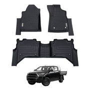 Toyota Hilux Dual Cab 48V Hybrid 2024-Onwards Car Floor Mats（Auto Trans）
