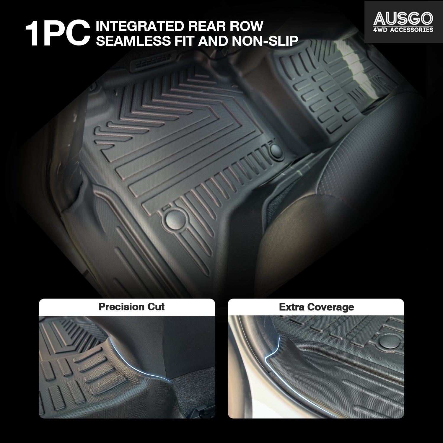 Toyota Hilux Dual Cab 48V Hybrid 2024-Onwards Car Floor Mats（Auto Trans）