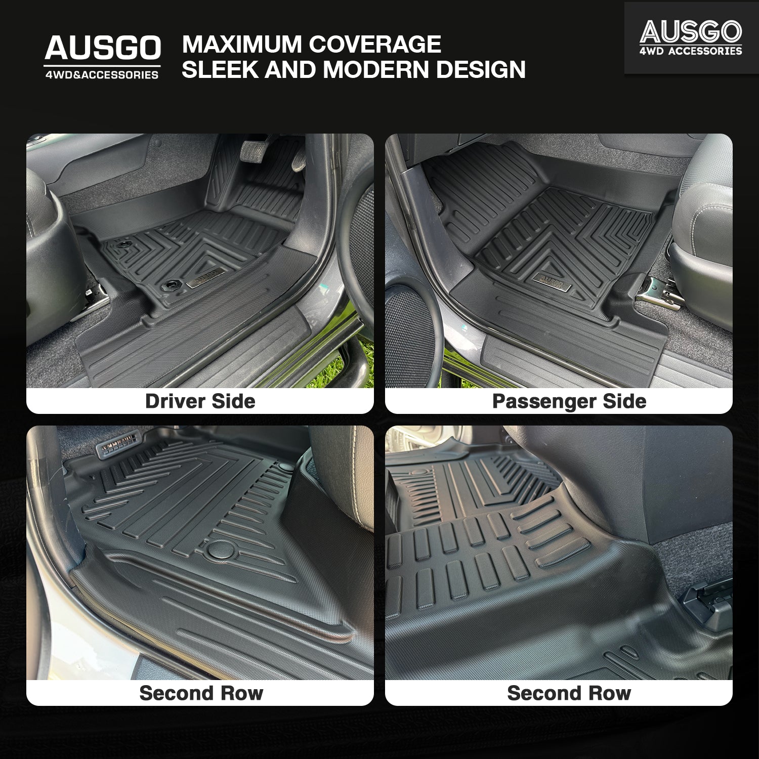 Toyota Hilux Dual Cab 48V Hybrid 2024-Onwards Car Floor Mats（Auto Trans）