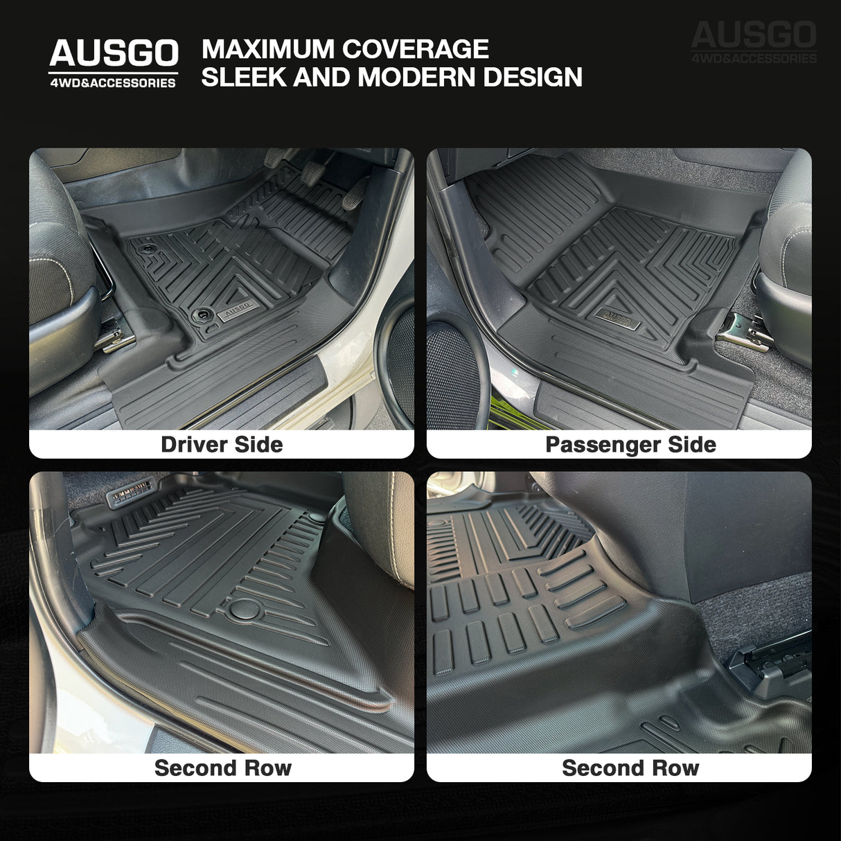 PRE-ORDER 5D Car Floor Mats for Toyota Hilux Dual Cab 48V Hybrid 2024-Onwards