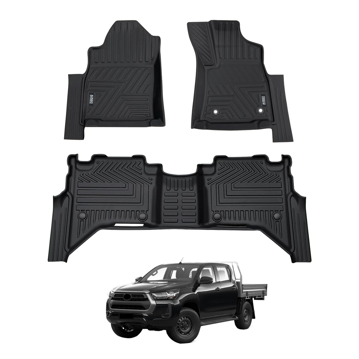 Car Floor Mats for Toyota Hilux Dual Cab Hybrid / EV 2024-Onwards