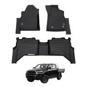 Car Floor Mats for Toyota Hilux Dual Cab Hybrid / EV 2024-Onwards