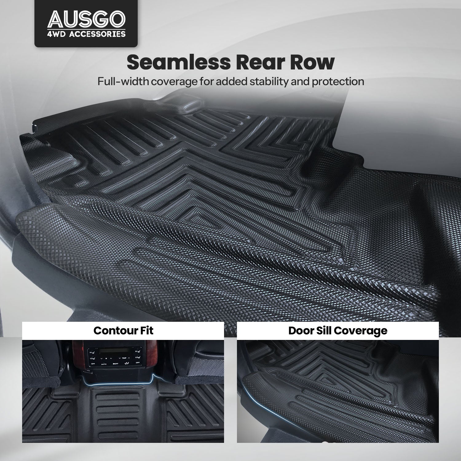 Car Floor Mats for Toyota LandCruiser Prado 150 Series 7-Seater 2009-2024 (Auto Trans)