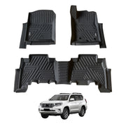 Car Floor Mats for Toyota LandCruiser Prado 150 Series 7-Seater 2009-2024 (Auto Trans)
