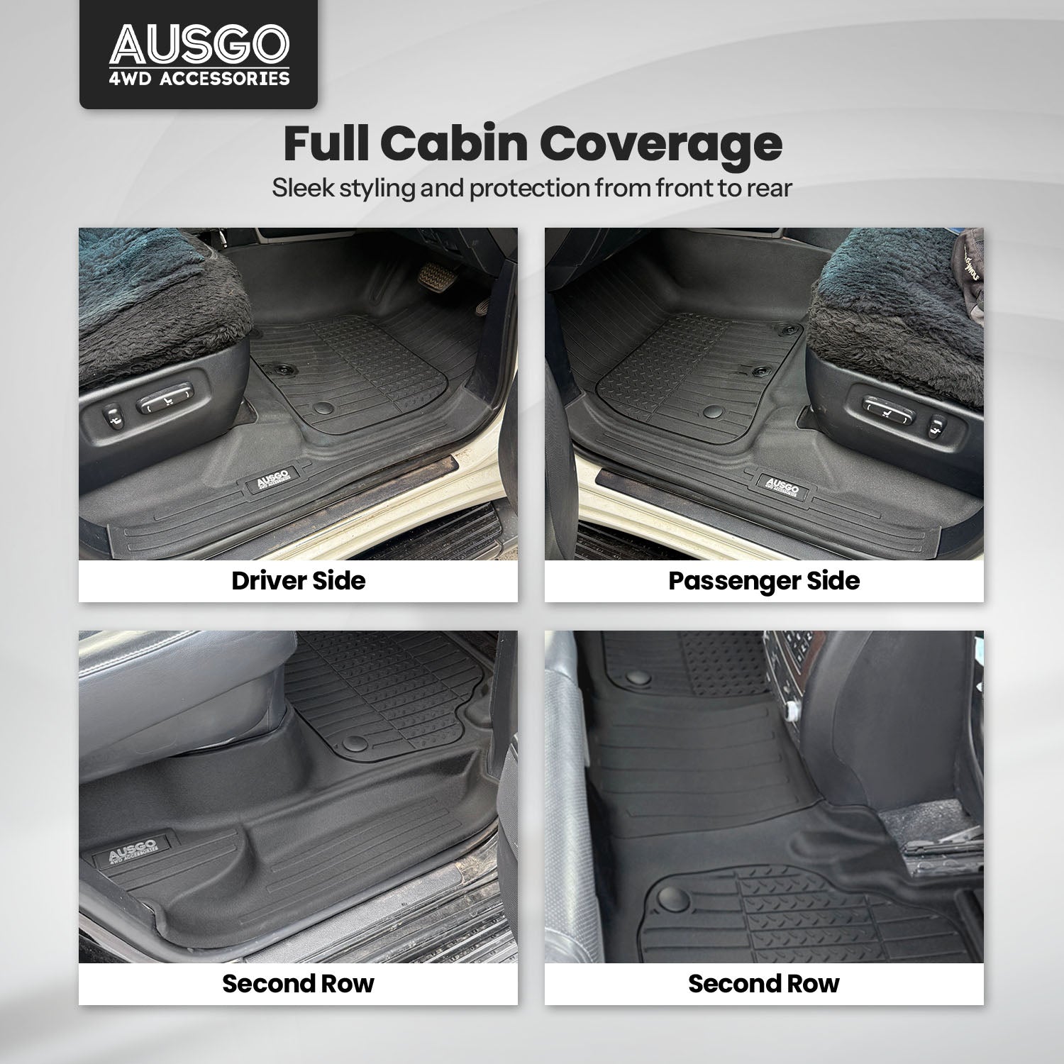 Injection Car Floor Mats for Toyota LandCruiser 200 Series Altitude / VX / Sahara 2012-2021