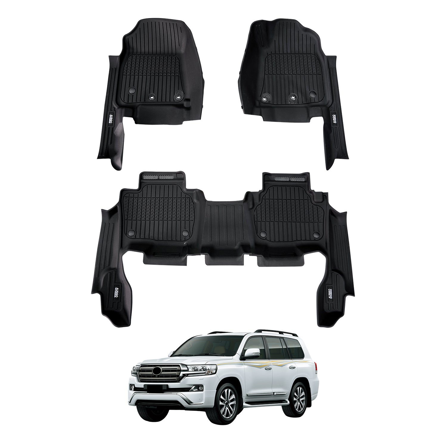 Injection Car Floor Mats for Toyota Land Cruiser 200 Series Altitude / VX / Sahara 2012-2021