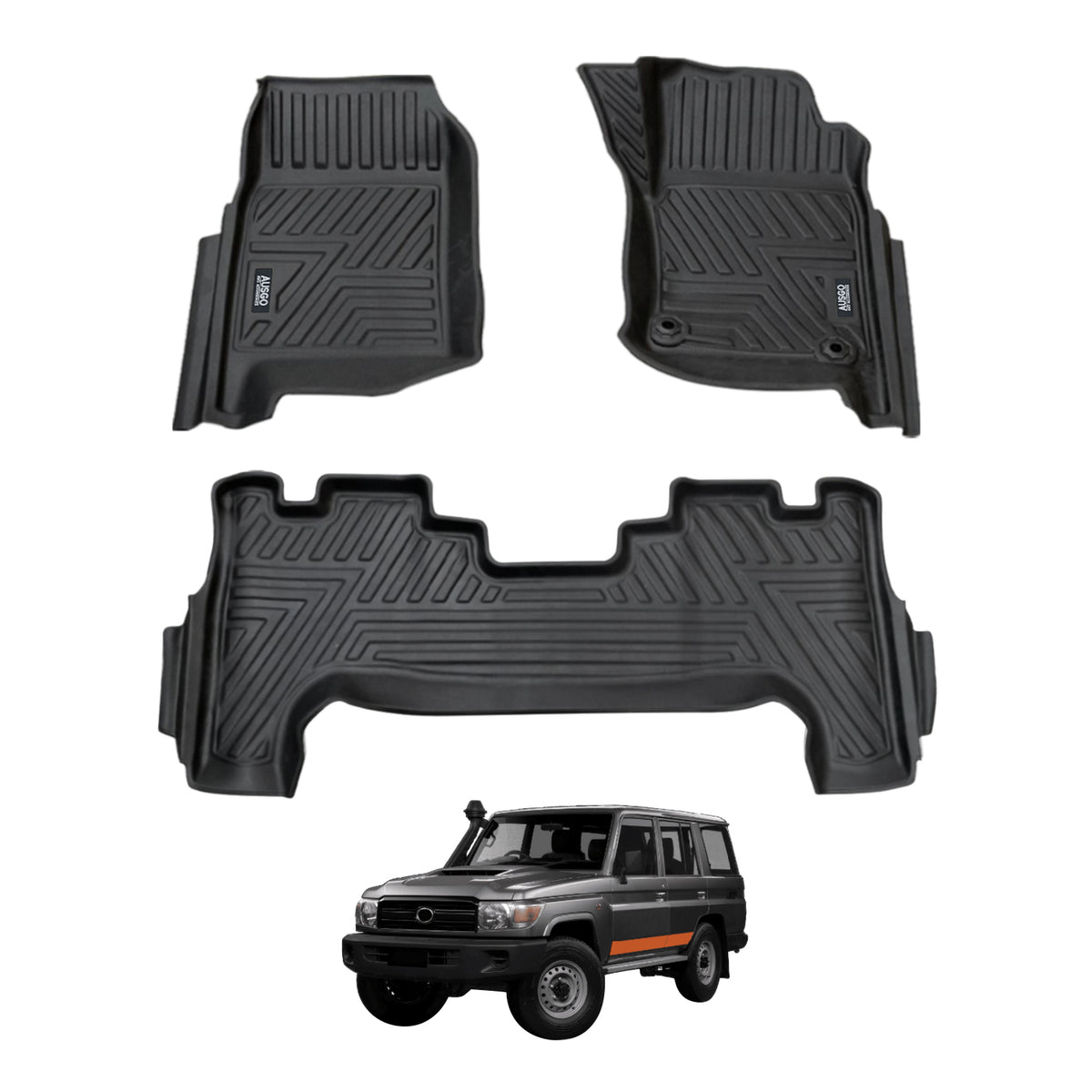 Car Floor Mats for Toyota LandCruiser 76 Series 2012-2023
