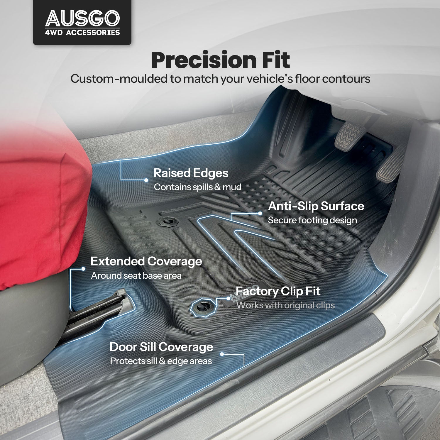 Pre-order Car Floor Mats for Toyota Land Cruiser Prado 120 Series 2003-2009 (Auto Trans)