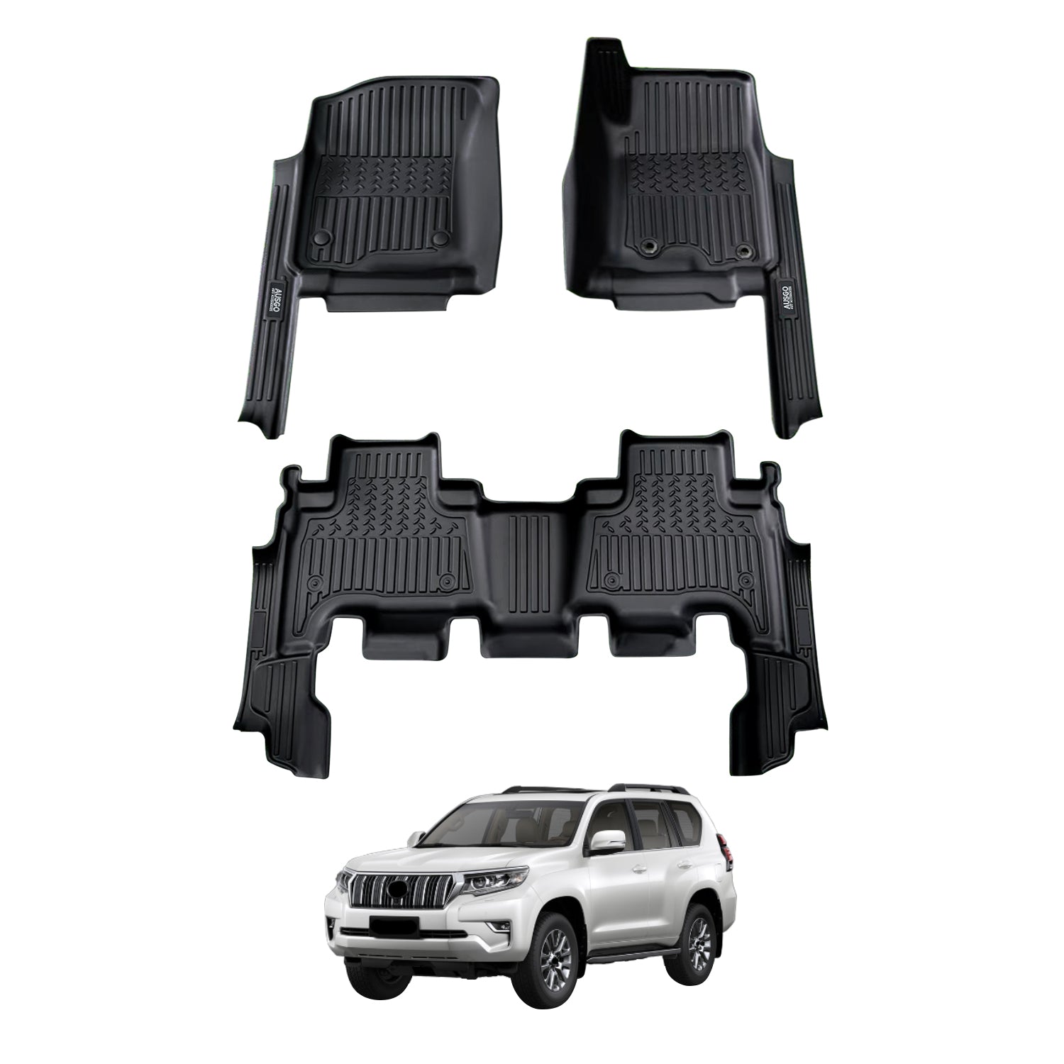 Pre-order Car Floor Mats for Toyota Land Cruiser Prado 150 Series 7-Seat 2009-2024 (Auto Trans)