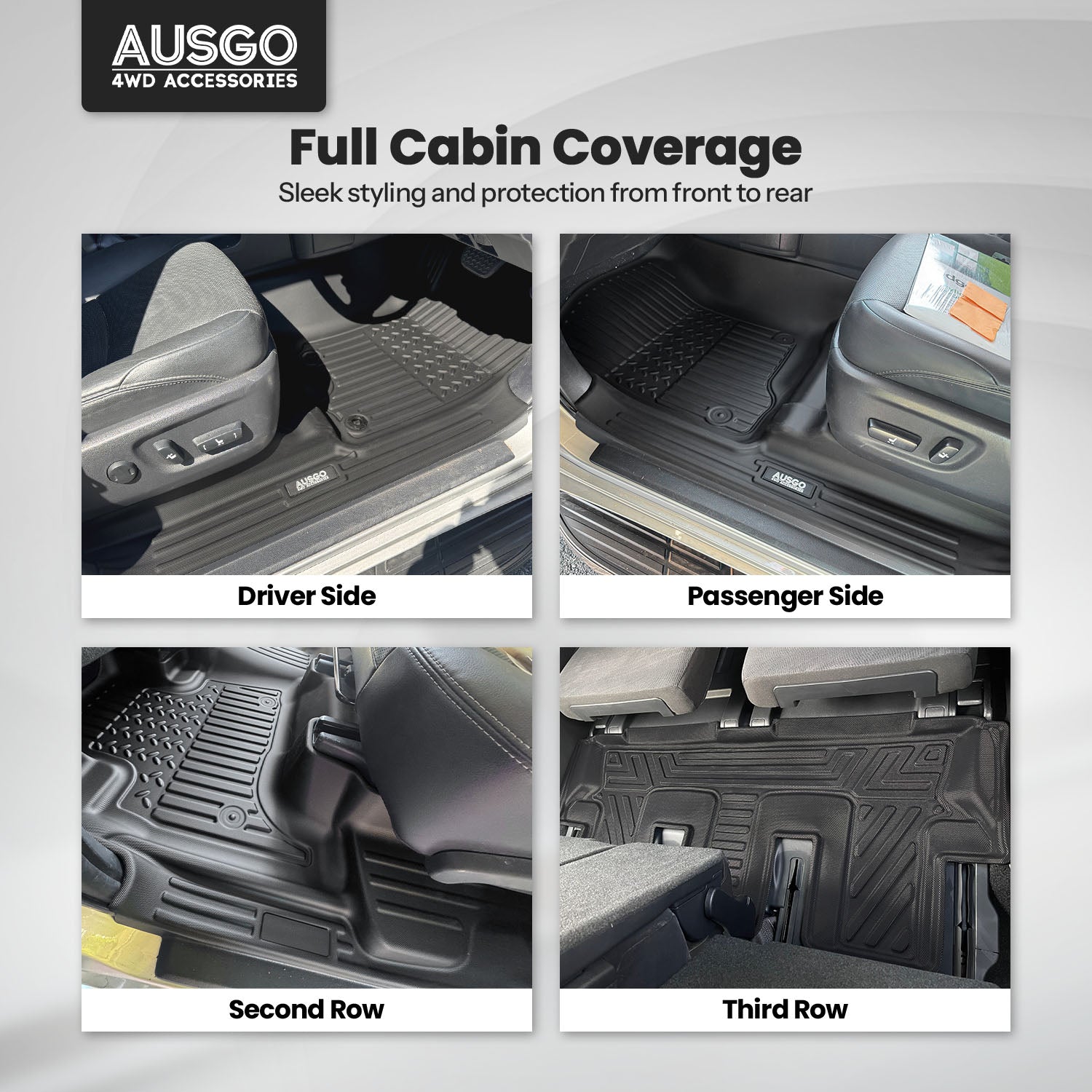 Pre-order Car Floor Mats for Toyota Land Cruiser Prado 150 Series 7-Seat 2009-2024 (Auto Trans)