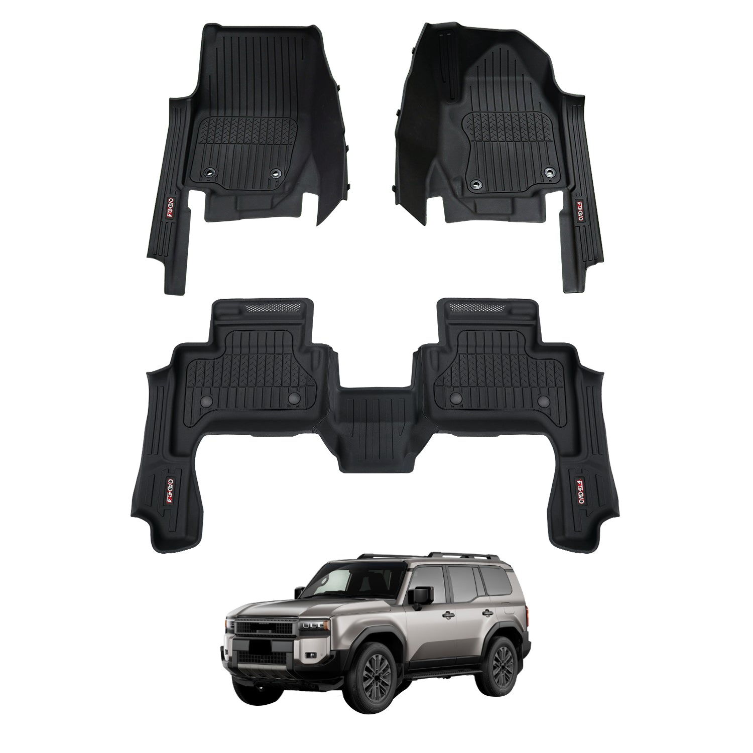 Toyota Land Cruiser Prado 250 Series 2024-Onwards Injection Car Floor Mats