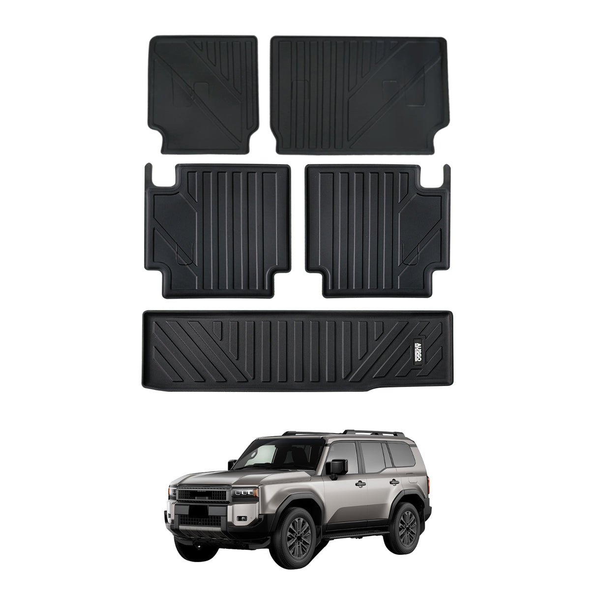 Boot Liner Kick Mats for Toyota LandCruiser Prado 250 Series 2024-Onwards