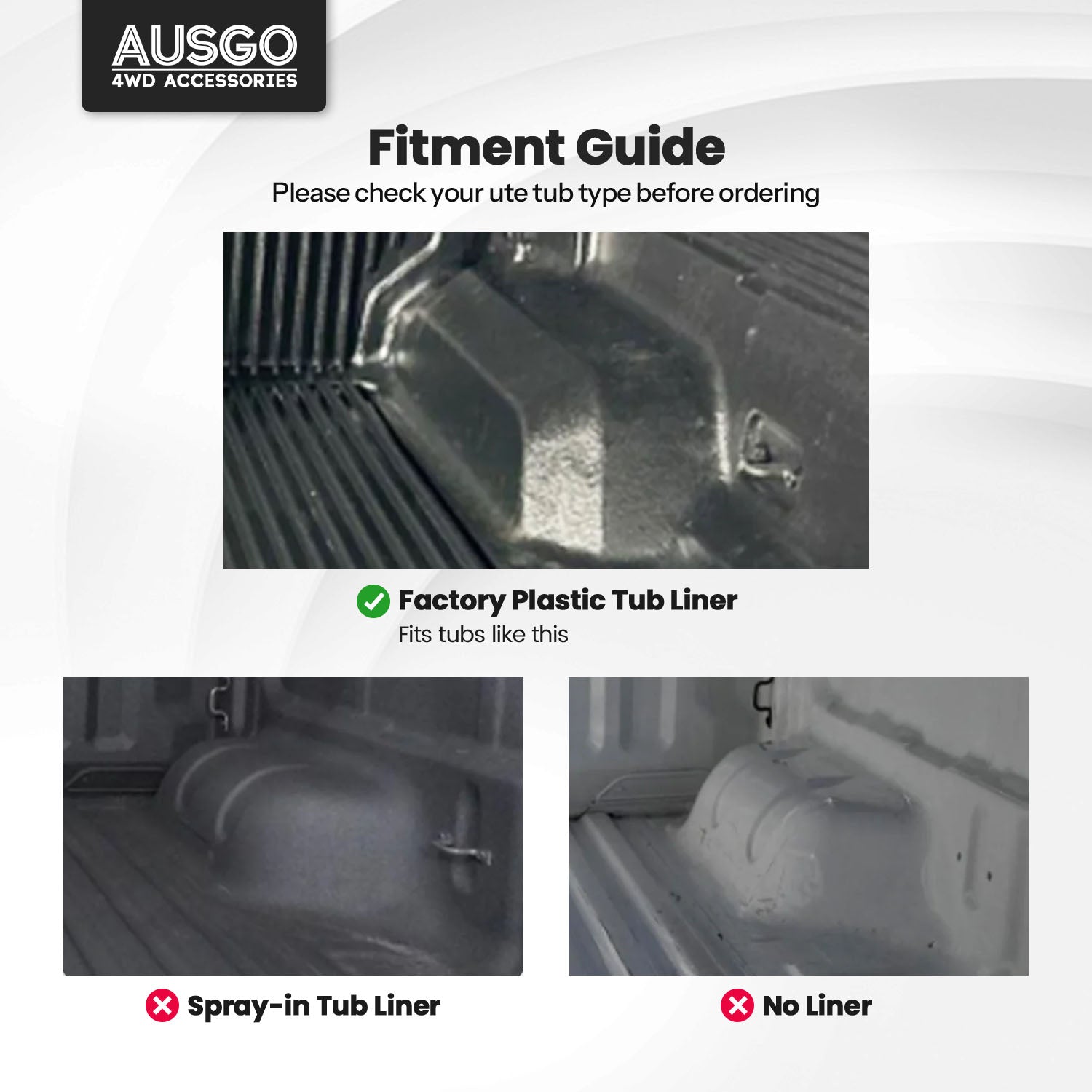 Ute Mat for Ford Ranger Dual Cab 2011-2022 Fitted with Factory Plastic Tub Liner