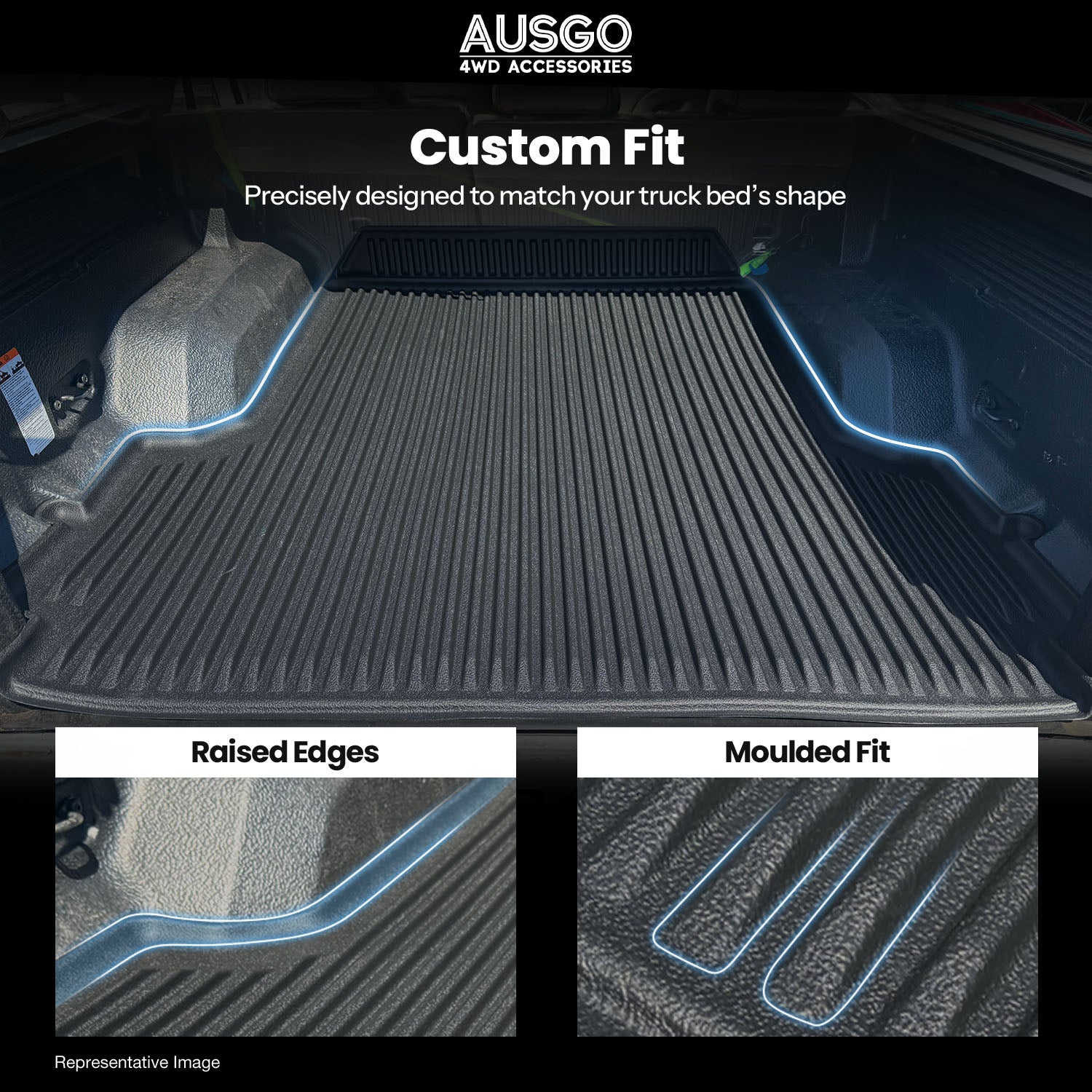Pre-order Ute Mat for Ford Ranger Dual Cab 2011-2022 Fitted with Factory Plastic Tub Liner