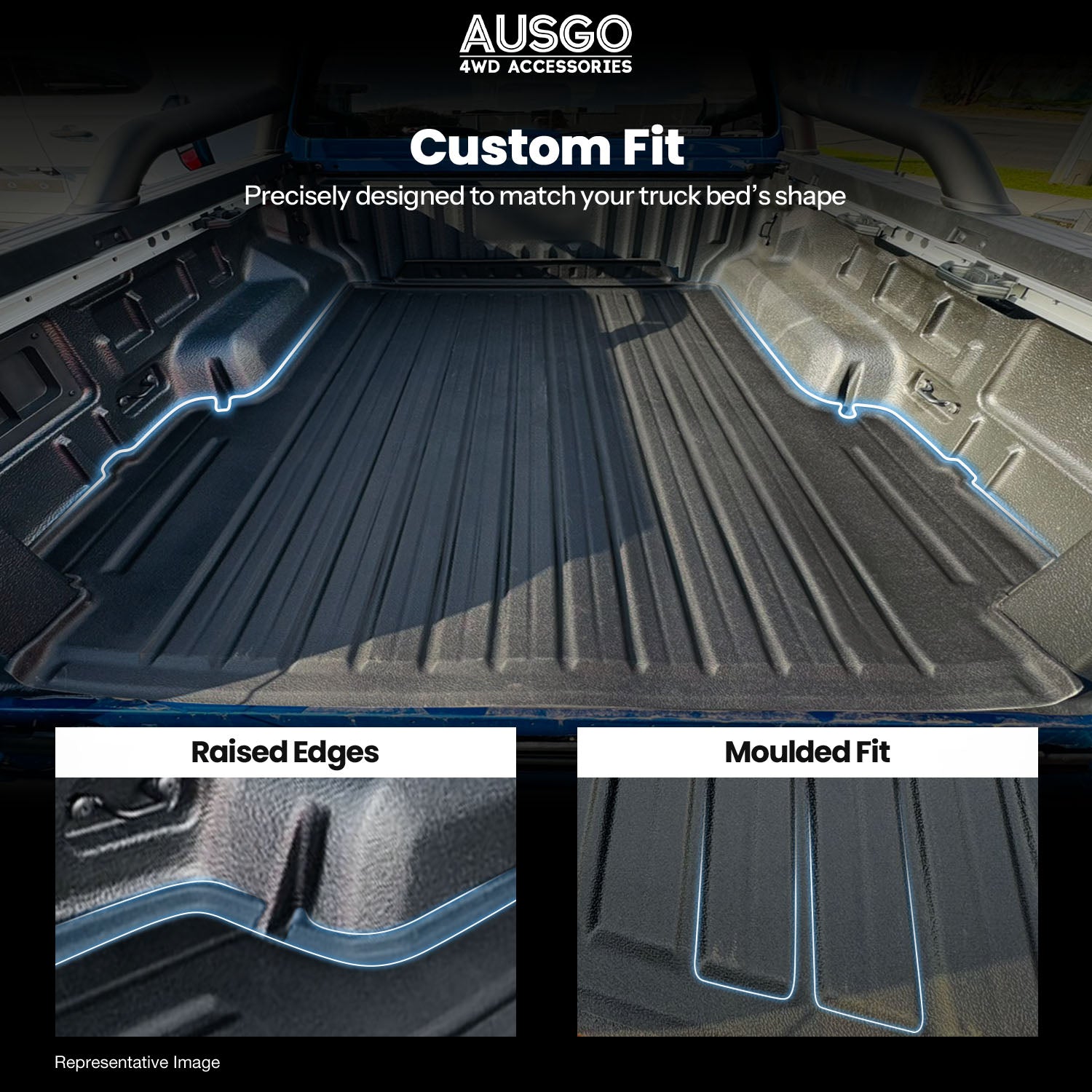 Pre-order Ute Mat for Ford Ranger Dual Cab 2022-Onwards Fitted with Factory Plastic Tub Liner
