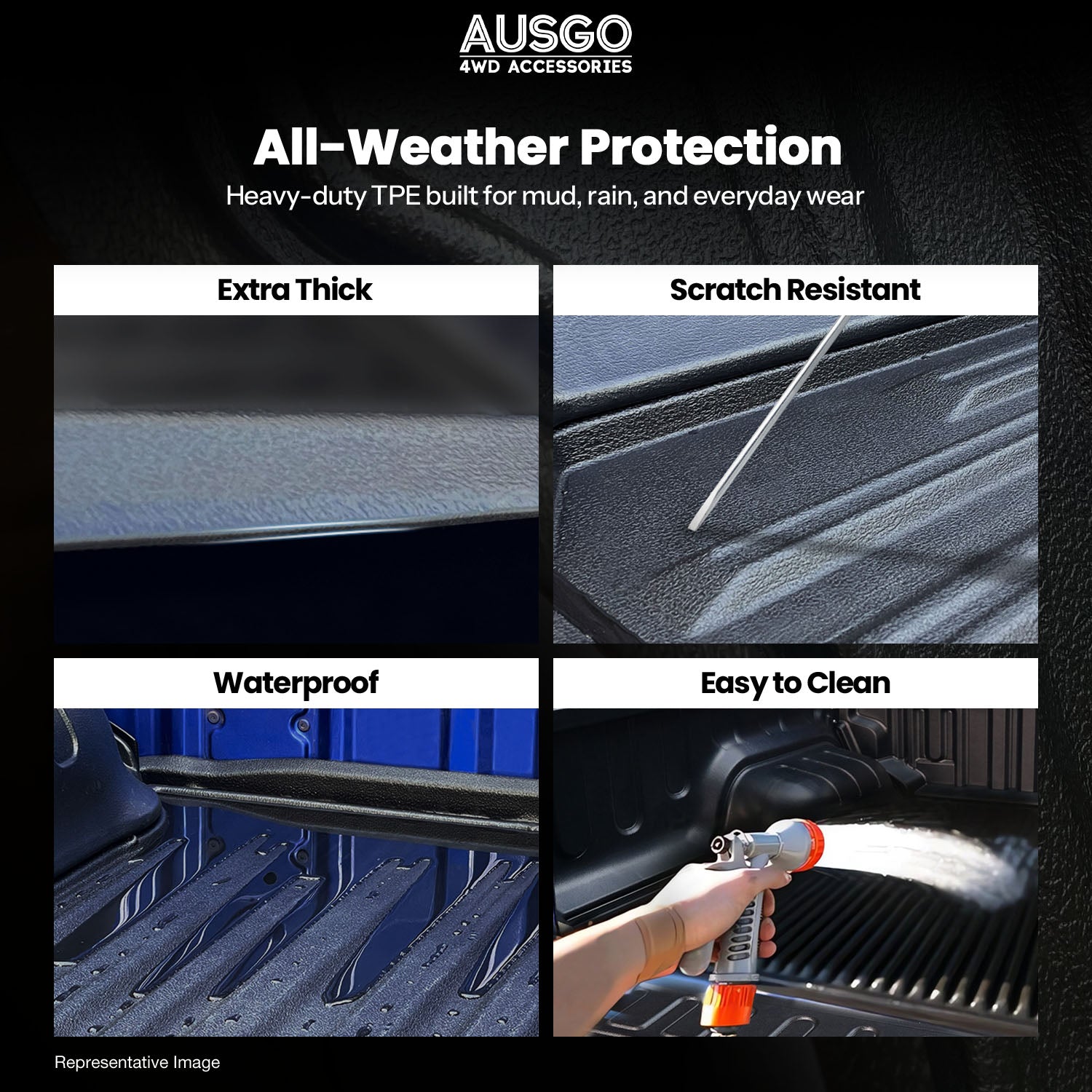 Pre-order Ute Mat for Ford Ranger Dual Cab 2011-2022 Fitted with Factory Plastic Tub Liner