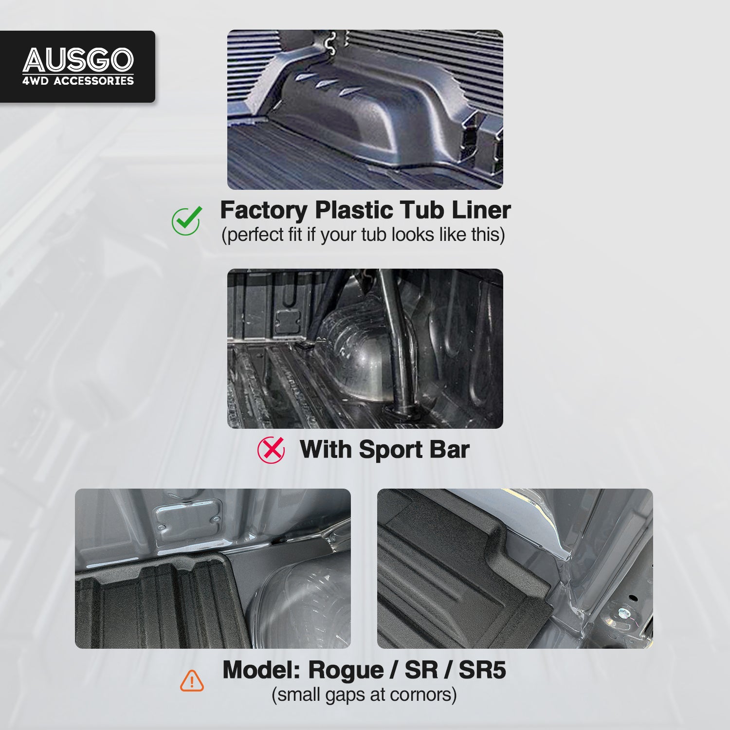 Pre-order Ute Mat for Toyota Hilux Rugged X Dual Cab 2025-Onwards Fitted with Factory Plastic Tub Liner