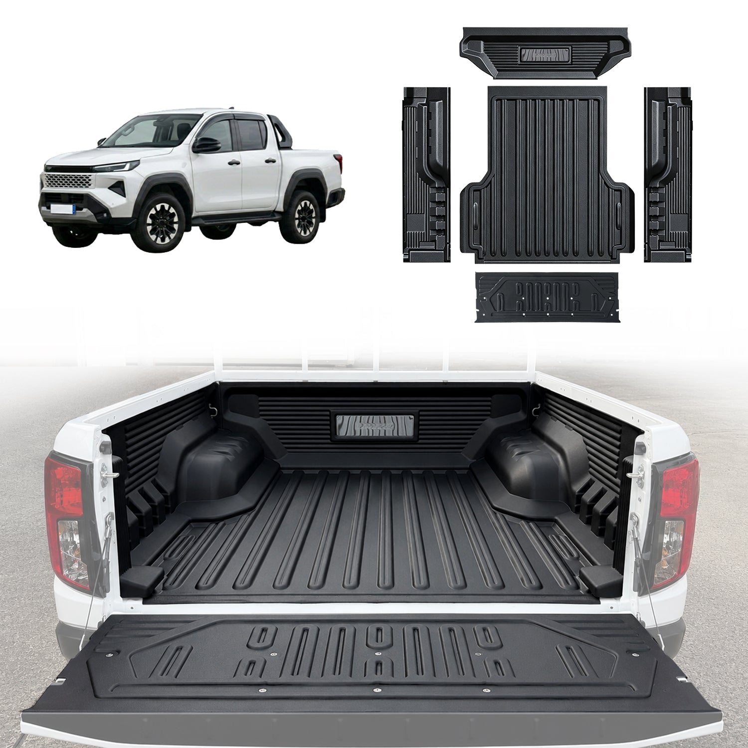 Pre-order 5-Piece Tub Liner for Toyota Hilux Dual Cab 2026-Onwards