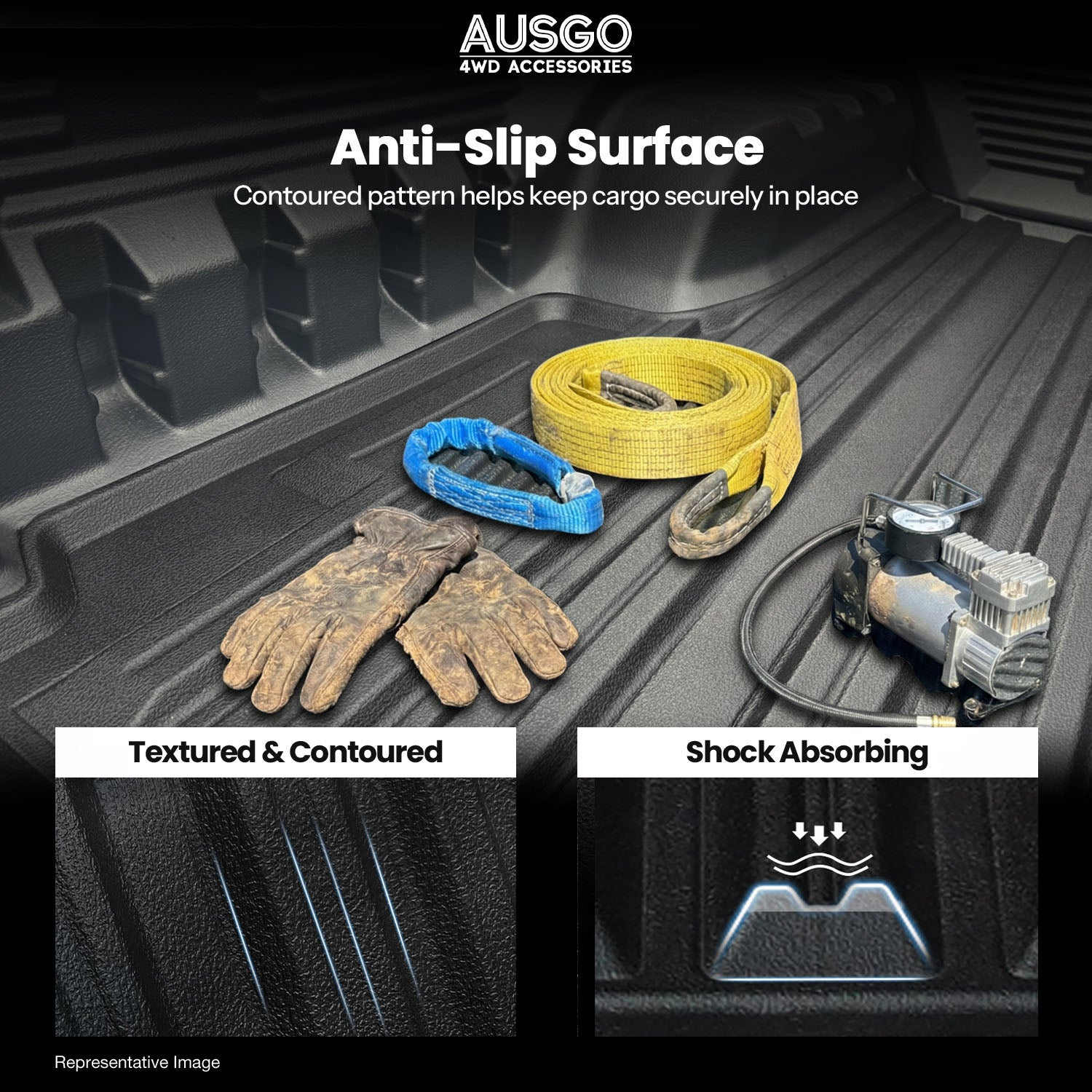Pre-order Ute Mat for Toyota Hilux Rugged X Dual Cab 2025-Onwards Fitted with Factory Plastic Tub Liner