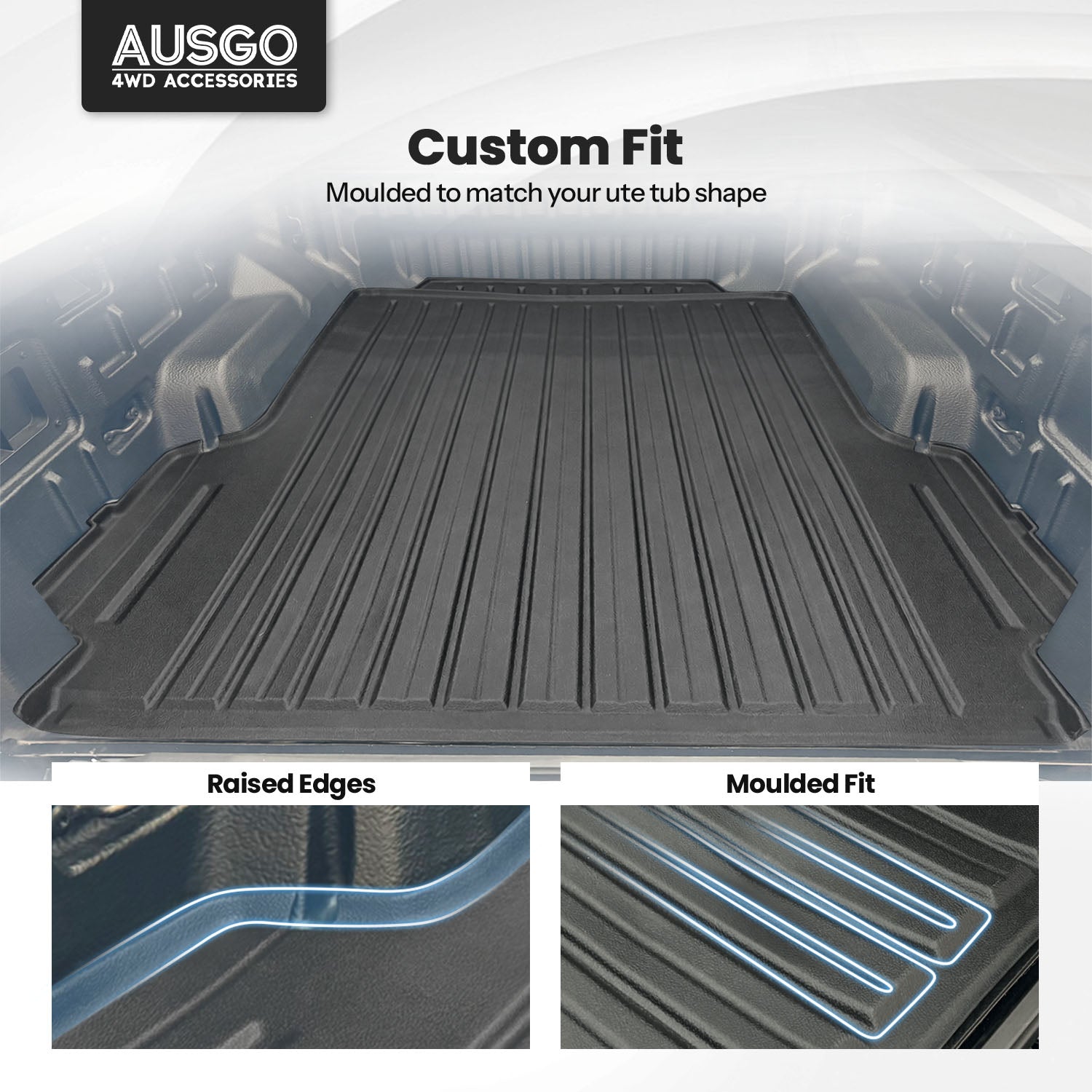 Ute Mat for Volkswagen Amarok NF Dual Cab 2023-Onwards Fitted with Factory Plastic Tub Liner