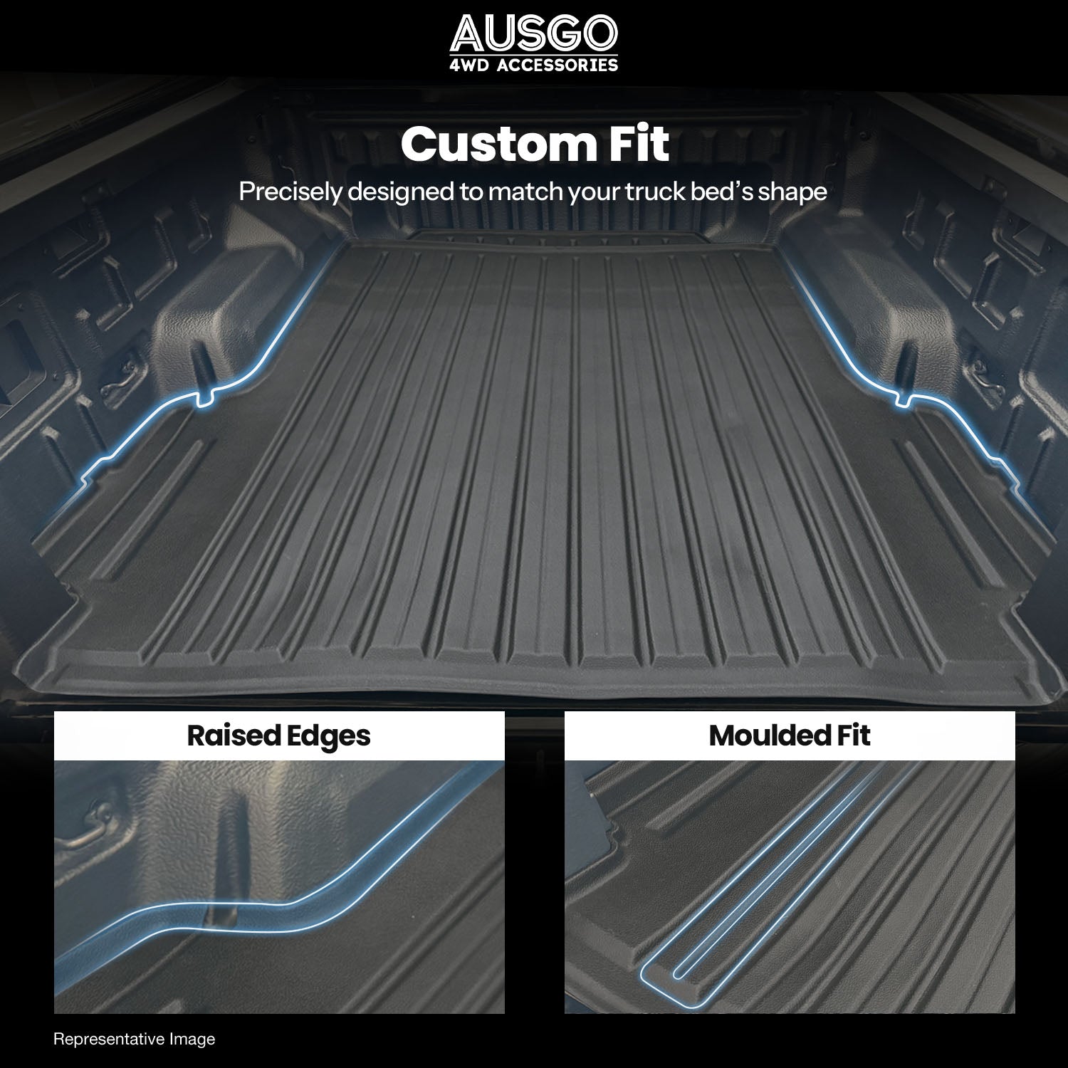 Pre-order Ute Mat for Volkswagen Amarok NF Dual Cab 2023-Onwards Fitted with Factory Plastic Tub Liner