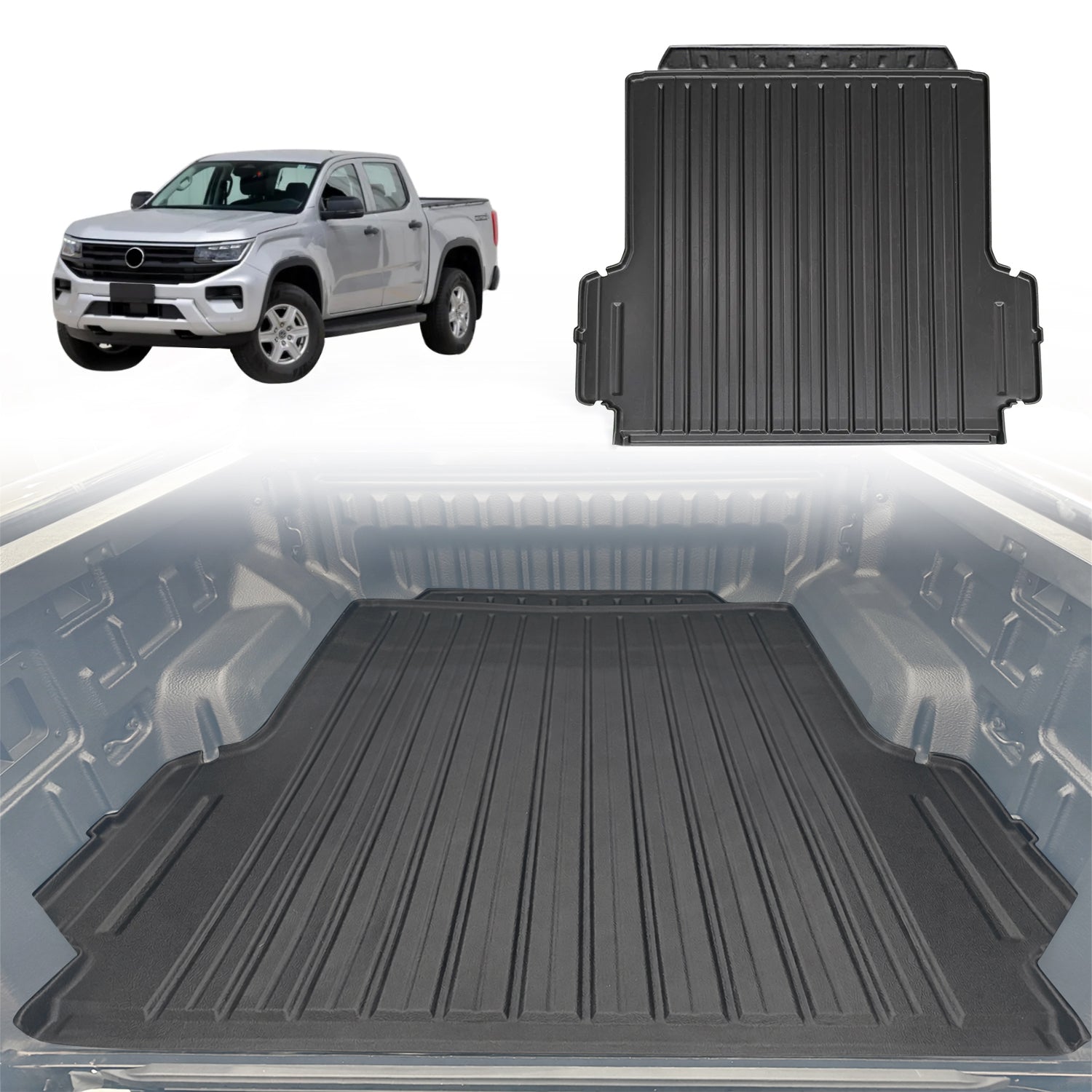 Ute Mat for Volkswagen Amarok NF Dual Cab 2023-Onwards Fitted with Factory Plastic Tub Liner