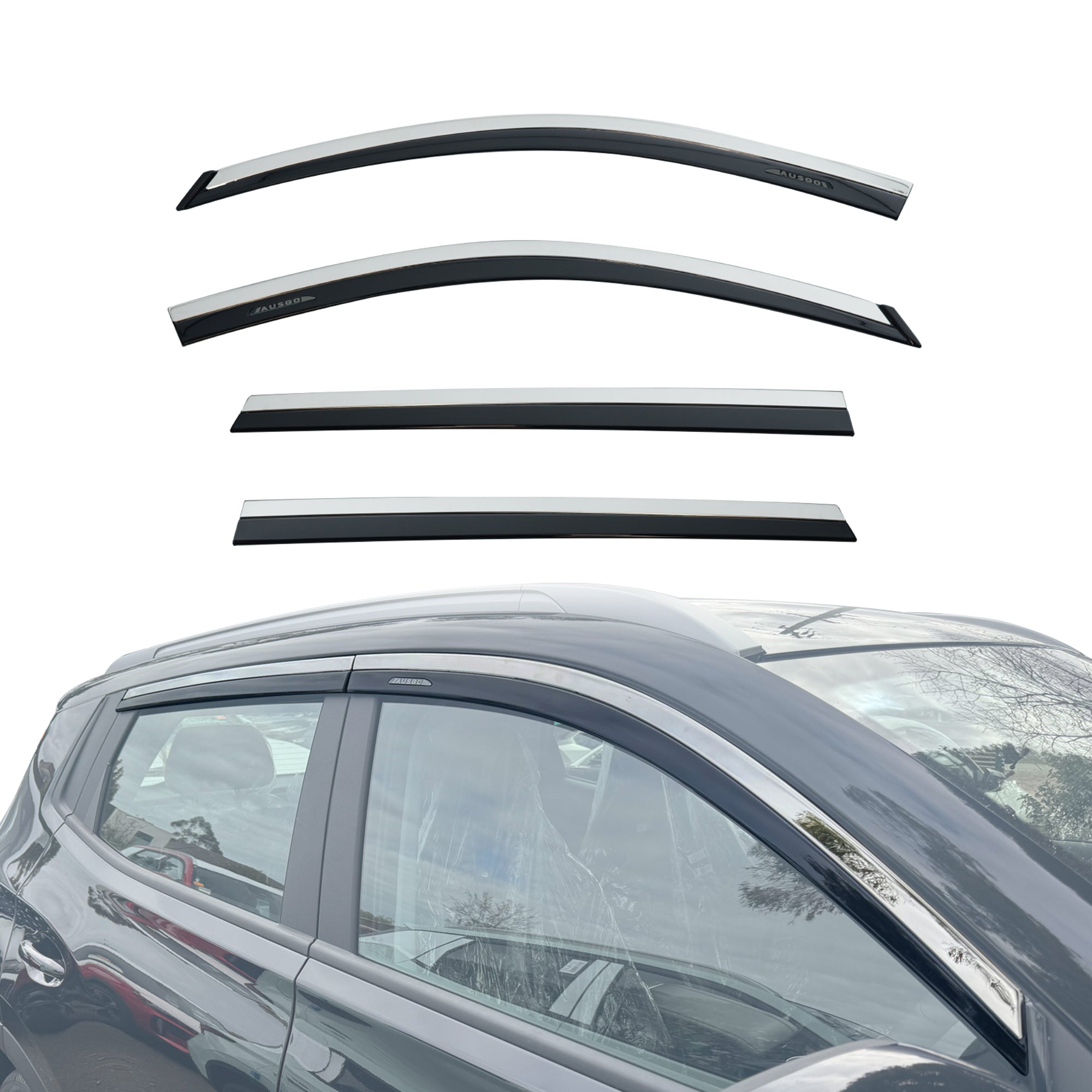 Pre-order Monsoon Weather Shields with Stainless Trim for Chery Tiggo 4 Pro 2024-Onwards