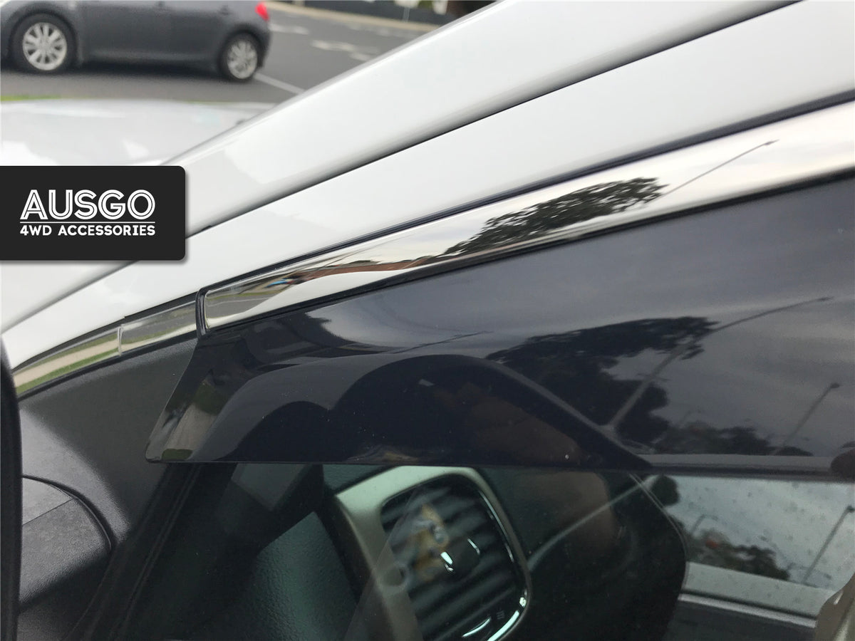 Pre-order Weather Shields for Jeep Grand Cherokee WK 2010-2021 Monsoon with Stainless Trim