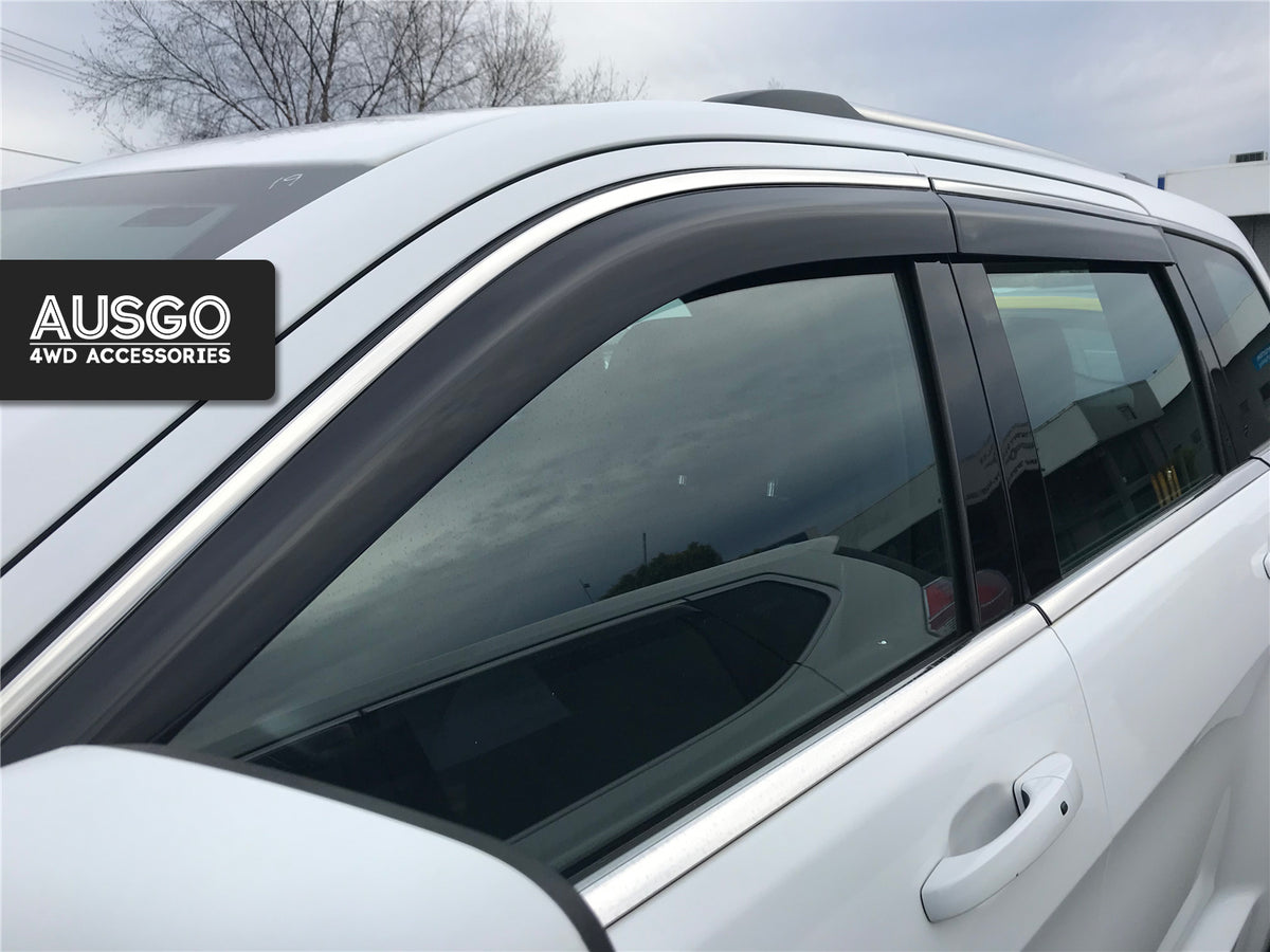 Pre-order Weather Shields for Jeep Grand Cherokee WK 2010-2021 Monsoon with Stainless Trim