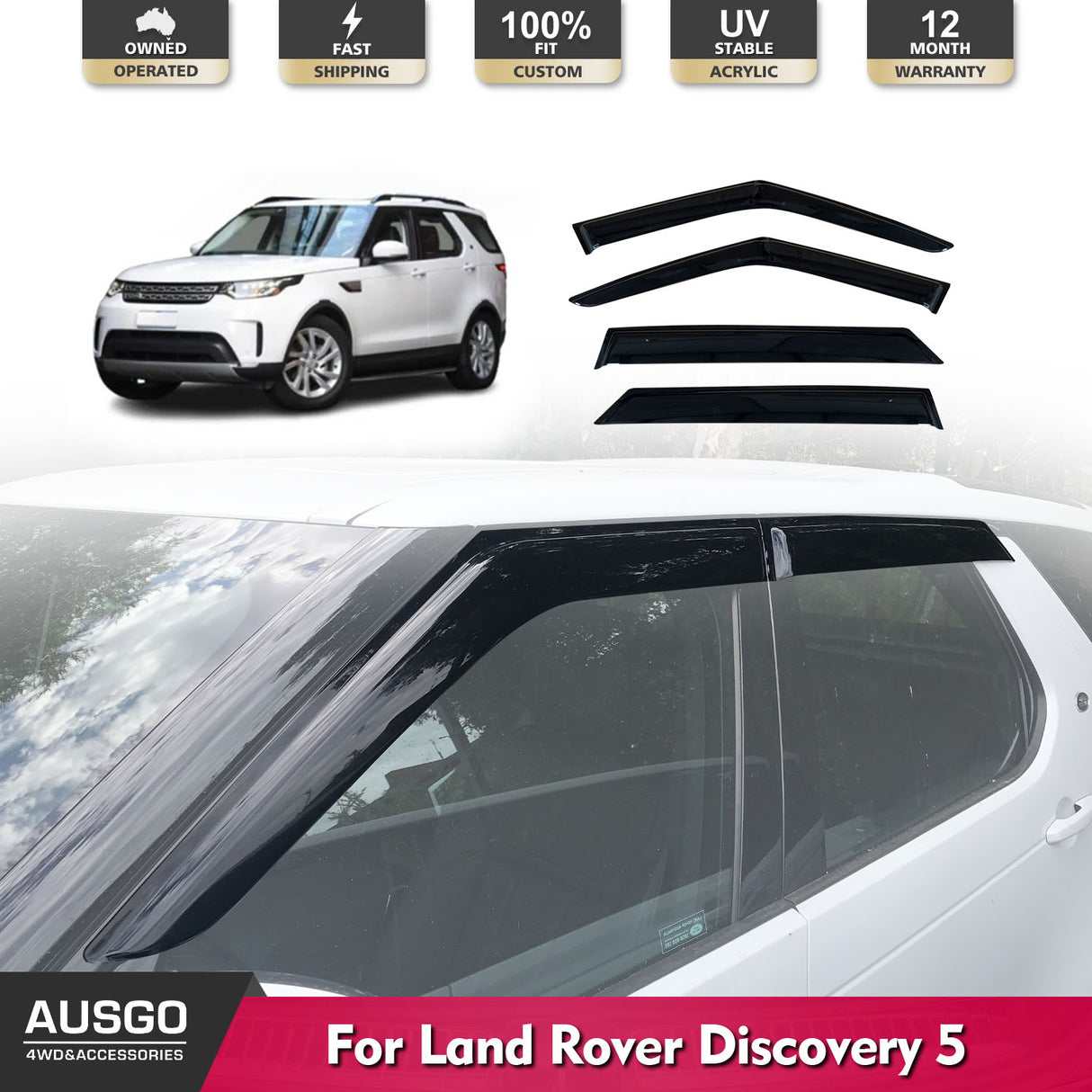 Luxury Weather Shields for Land Rover Discovery 5 Series 2017-Onwards