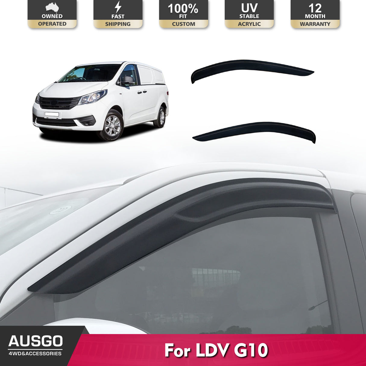 Luxury Weather Shields for LDV G10 2016-Onwards