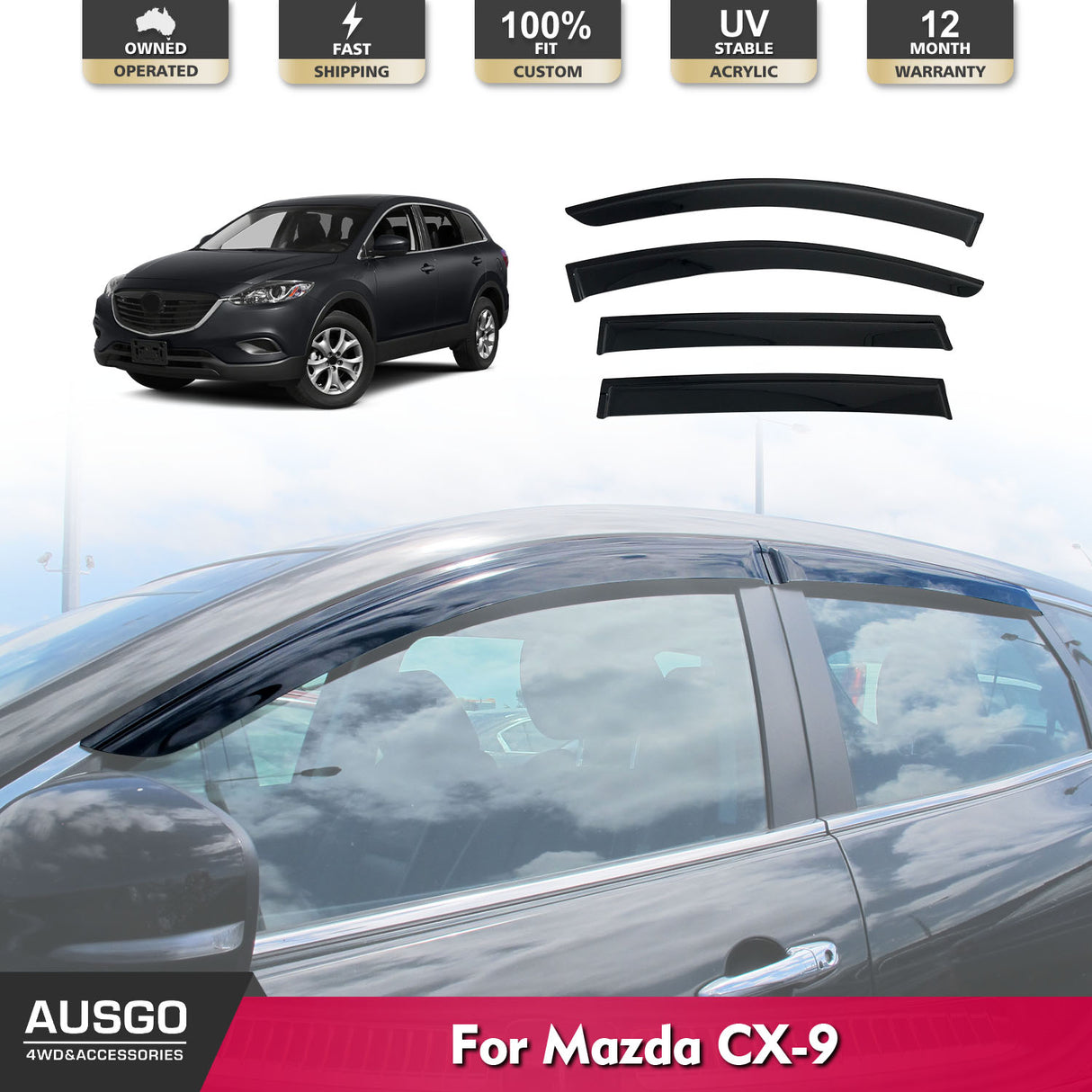 Weather Shields for Mazda CX9 CX-9 2007-2016