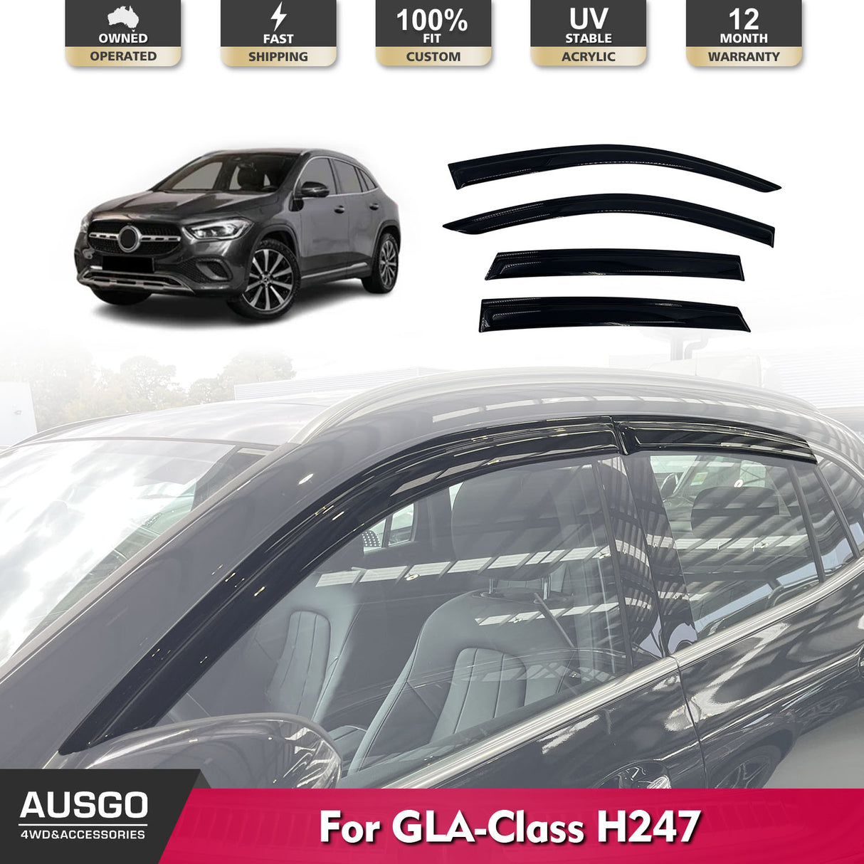 Luxury Weather Shields for Mercedes-Benz GLA Class H247 2020-Onwards